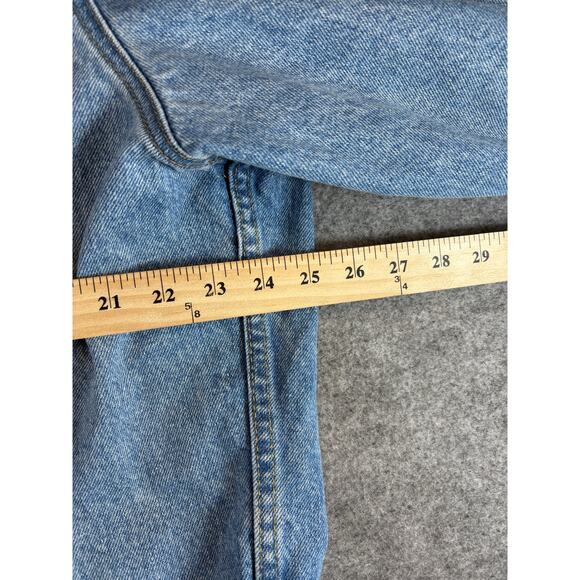 Vintage 90s Lee Trucker Jacket Mens XL Blue Denim Utility Workwear Streetwear - Picture 2 of 7